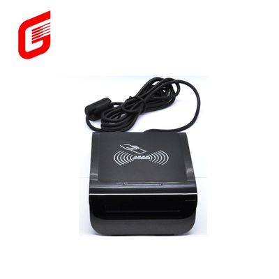 External Black S9 RS232 / USB Contactless Smart IC Card Reader with All in 1 Card Slots