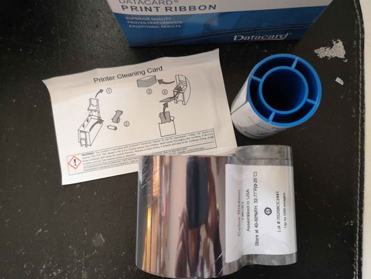 300 Prints Datacard CD800 Ribbon YMCKF-KT Fluorescent Ribbon Compatible with 534000-006