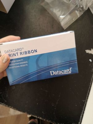 300 Prints Datacard CD800 Ribbon YMCKF-KT Fluorescent Ribbon Compatible with 534000-006