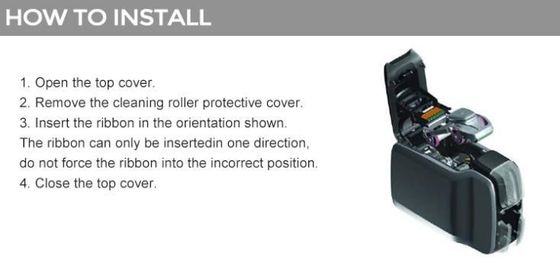 Compatible Black Ribbon for Zebra ZC100 ZC150 ZC300 ZC350 Card Printer 800300-301