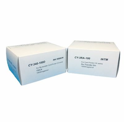 CY-340-100D Printer YMCK Ribbon and CY-3RA-100 Retransfer Film for Superior Printing