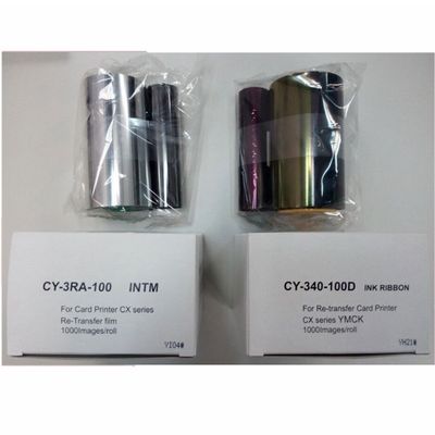 CY-340-100D Printer YMCK Ribbon and CY-3RA-100 Retransfer Film for Superior Printing