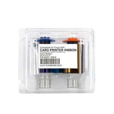 500 Print Capacity YMCK Ribbon 84051 Compatible with HDP5000 Printer in and YMCK Color