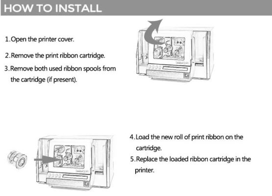 Compatible Ribbon in Black for NBS ImageMaster IMX2 IMX2 S-18 D-40 ID Card Printers