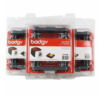 Badgy100/200 Card Printer Evolis CBGR0100C YMCKO Ribbon for Professional and Printing