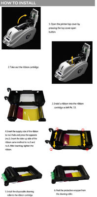 IDP Smart 650681 Metallic Silver Ribbon 1200 Prints Compatible for Smart 30S 50S 50D 50L Printer