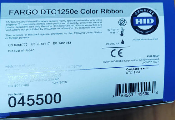045515 Ribbon DTC1250e Card Printer 250 Images YMCKO Ribbon for Applicable Equipment
