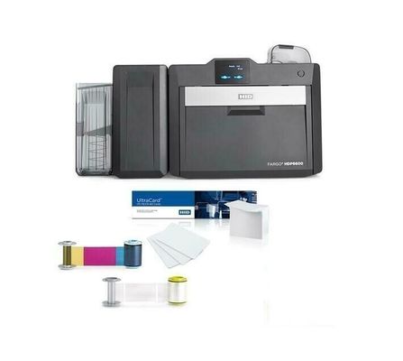 Powerful HID Fargo HDP6600 Dual-Side ID Card Printer with 600dpi and 084911/084900 Ribbon