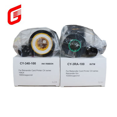 Long-Lasting Print Life CY-3RA-100 and CY-340-100 Film Ribbon for CX7000 ID Card Printer