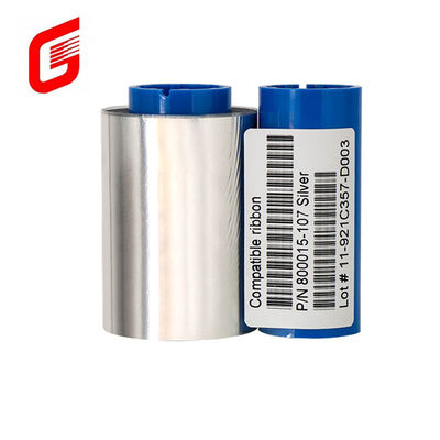 Compatible Zebra P310i P330i P430i Monochrome Silver Ribbon 800015-107 for P300C P300F P420i P520i