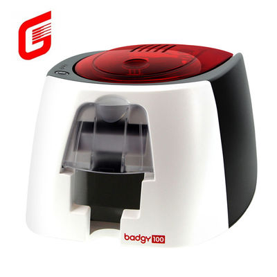 USB Interface Evolis Badgy100 Single Sided Ribbon Ink Plastic Smart Card Printer