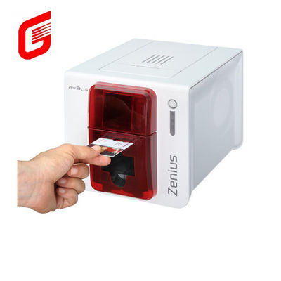 High Speed Color YMCKO Evolis Zenius Single Sided PVC ID Card Printer for CR80 Cards