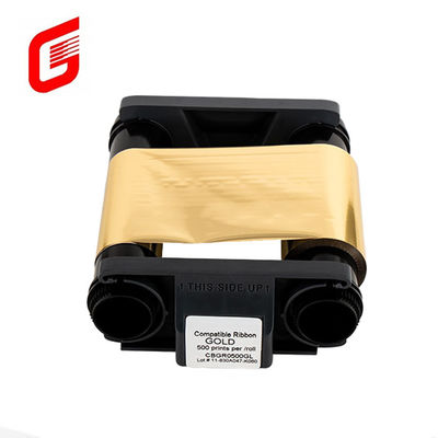 Compatible Ribbon CBGR0500GL for Badgy 100 200 ID Card Printer Metallic Gold 500 Images