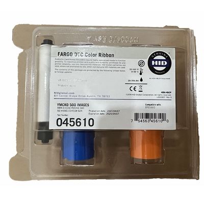 500 Print Capacity Original YMCKO Ribbon for Fargo 45610 DTC1500 Printer Original
