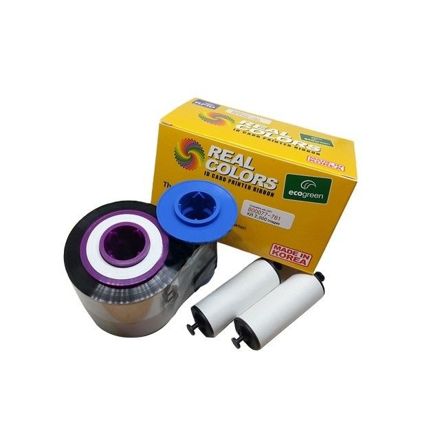 9mm Width Compatible YMCKO Color Ribbon 2000 Prints for Zebra Card Printer 800077-761