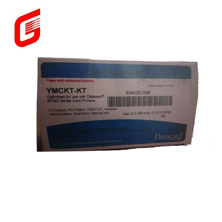 300 Prints Datacard CD800 Ribbon YMCKF-KT Fluorescent Ribbon Compatible with 534000-006