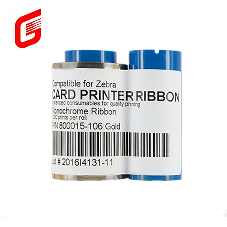 COMPATIBLE Ribbon Type Zebra 800015-106 Gold for P330i 430i Card Printer 1000 Images