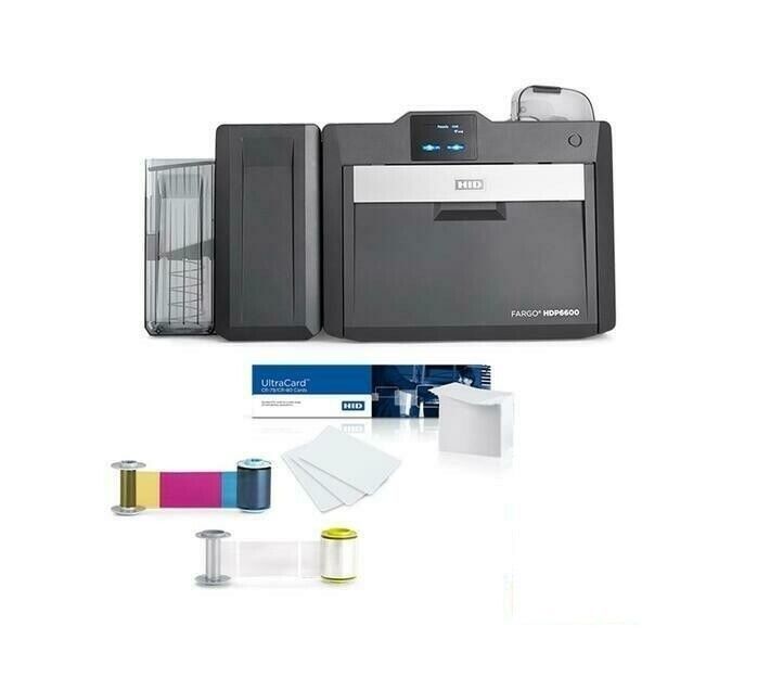 High Definition HID Fargo HDP6600 Dual-Side ID Card Printer for Over-the-Edge CR-80 Cards