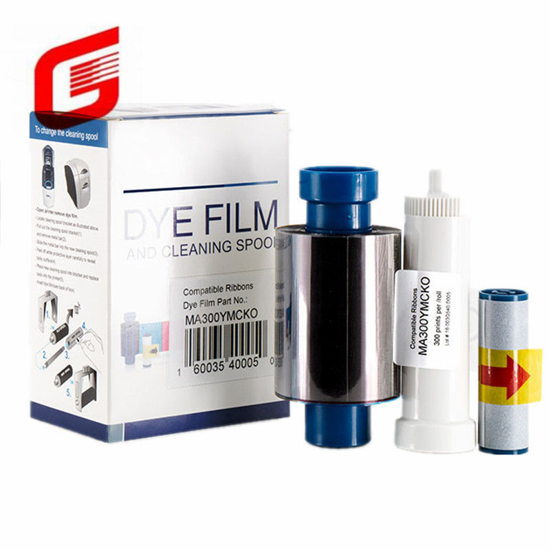Color Printer Compatible Ribbon for MAGiCARD DYE FILM AND CLEANING SPOOL MA300 YMCKO