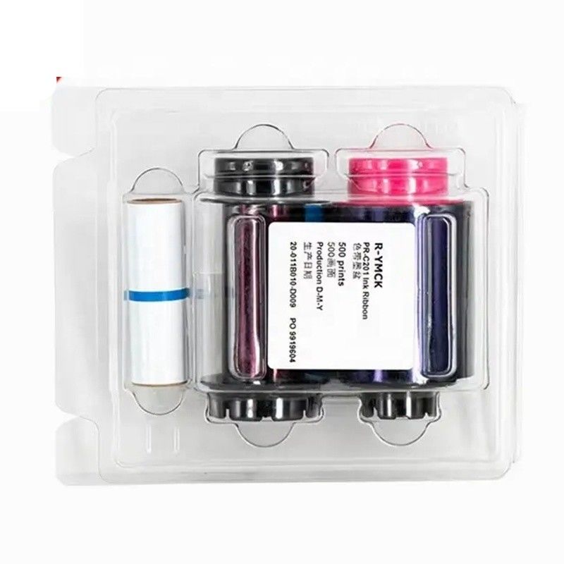 NISCA PR-C201 ID Card Printer YMCK Compatible Retransfer Color Ribbon PR5002-R4C Model 500images