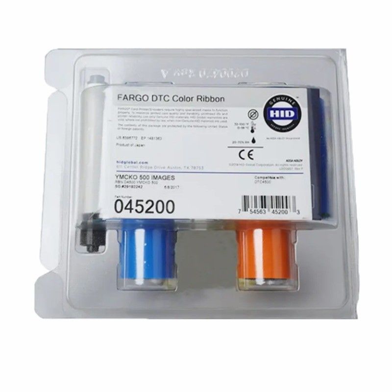 Fargo DTC4500 ID Card Printer Ribbon YMCK Color 045200 for Professional Printing