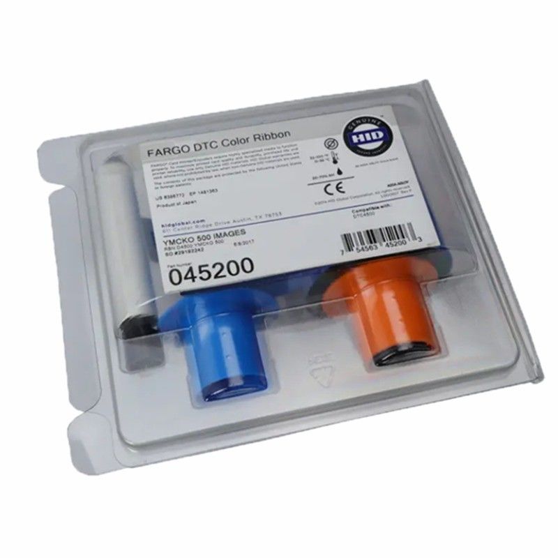 Fargo 45200 YMCKO Color Ribbons for DTC4500 DTC4500e Card Printers 500 Images per Roll
