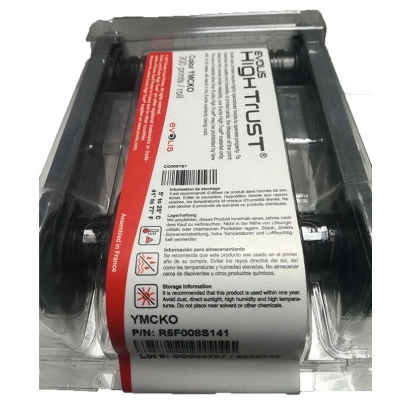 Evolis R5F008S141 Color Ribbon for 12mm Width Cards and Primacy/Zenius/Elypso Printer