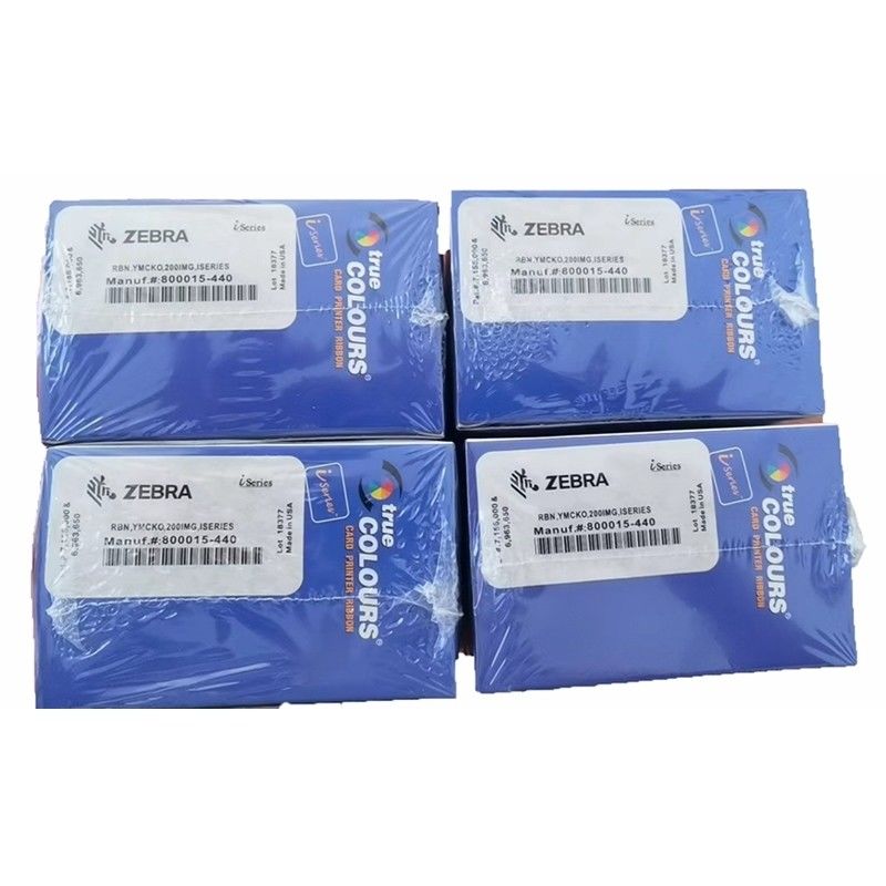 200 Image Capacity YMCKO Color Ribbon for Zebra P330i P430i PVC Card Printer Excellent
