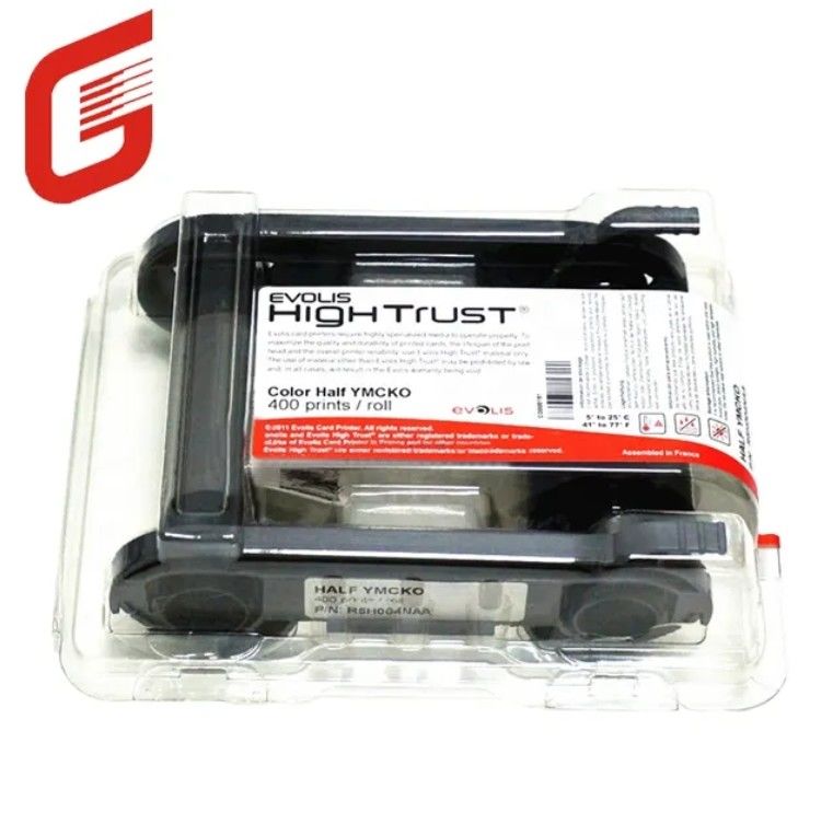 Compatible YMCKO Ribbon Evolis R5H004NAA 1/2 YMCKO Color Ribbon - 400 prints for Zenius primacy card printer
